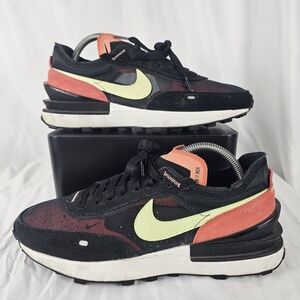 Nike Womens Trainers Waffle One Black/Lime Ice Magic Ember Size 9